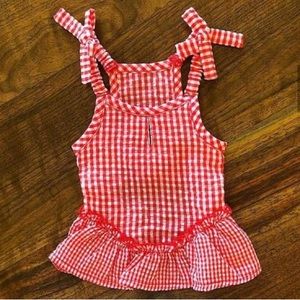 NEW Set Bond & Co Dog Cat Seersucker Dress and Shirt Set XS